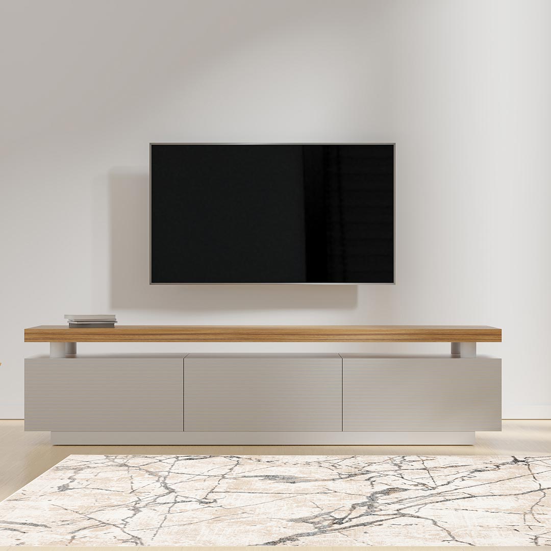 Tapete Decorativo Dalia T2328 Gris / Crema – Abstracto · Interior