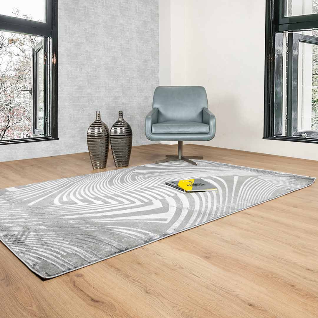 Tapete Decorativo Dalia T2330 Gris / Crema – Abstracto · Interior