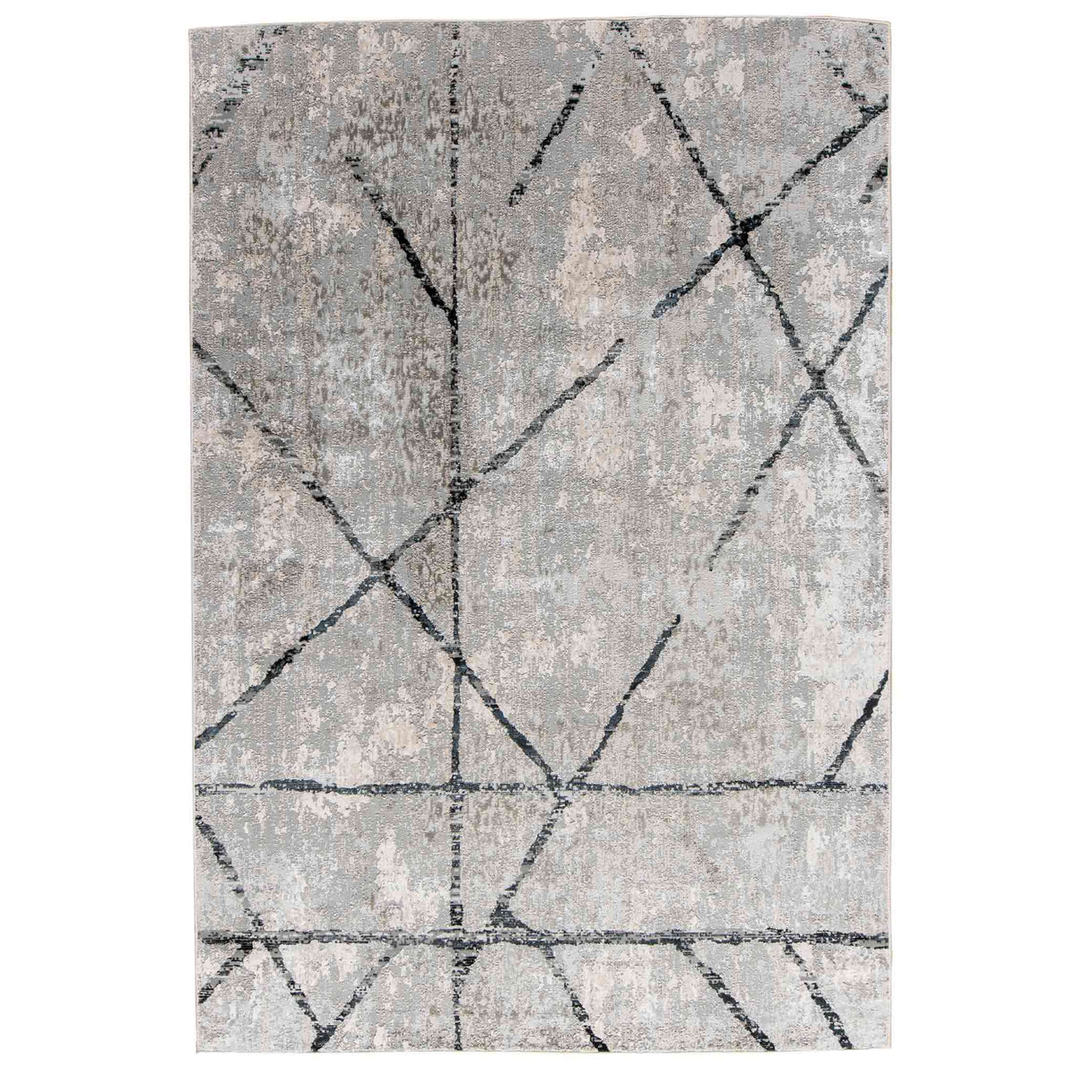 Tapete Decorativo Divan 1075C Gris / Plata – Geométrico · Interior