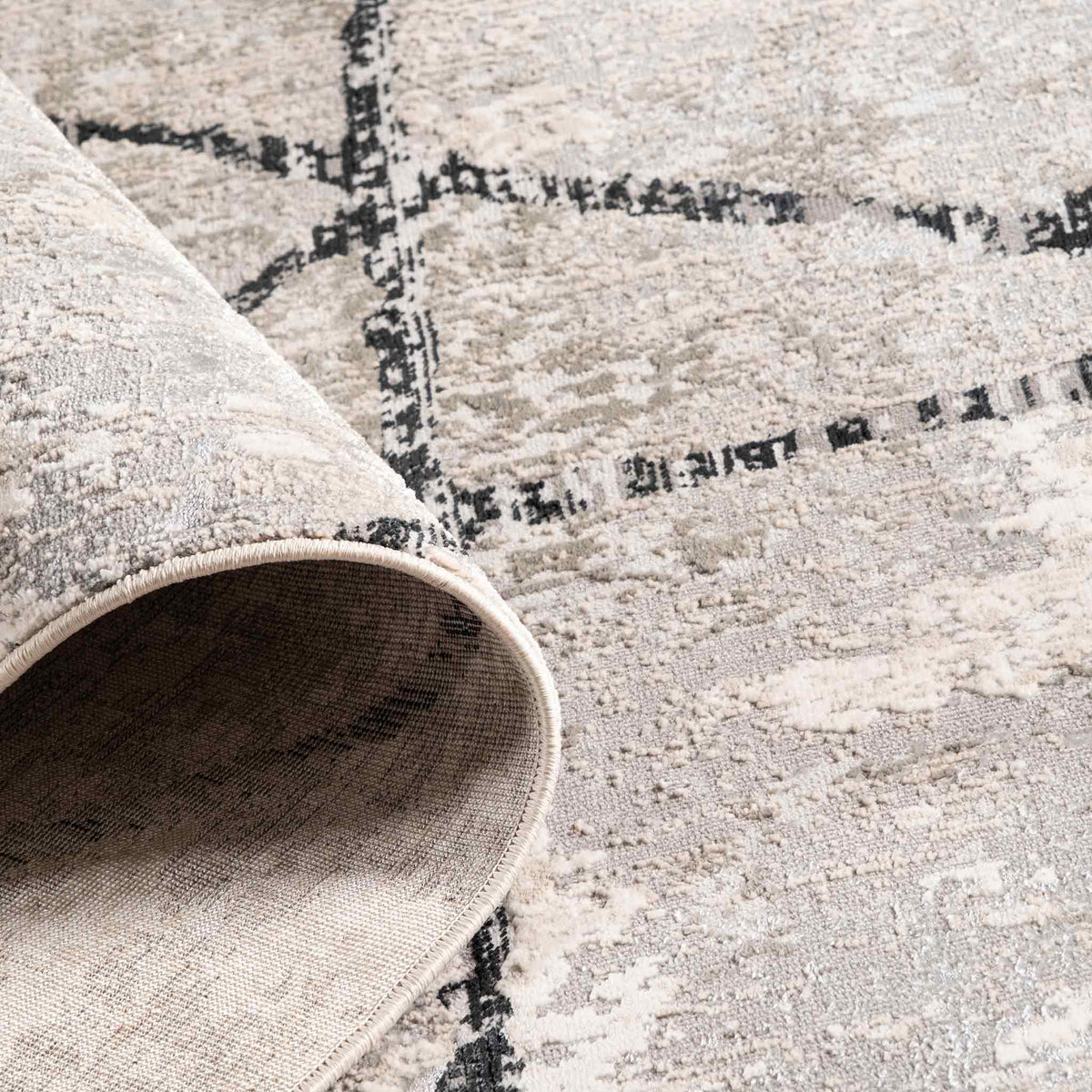Tapete Decorativo Divan 1075C Gris / Plata – Geométrico · Interior