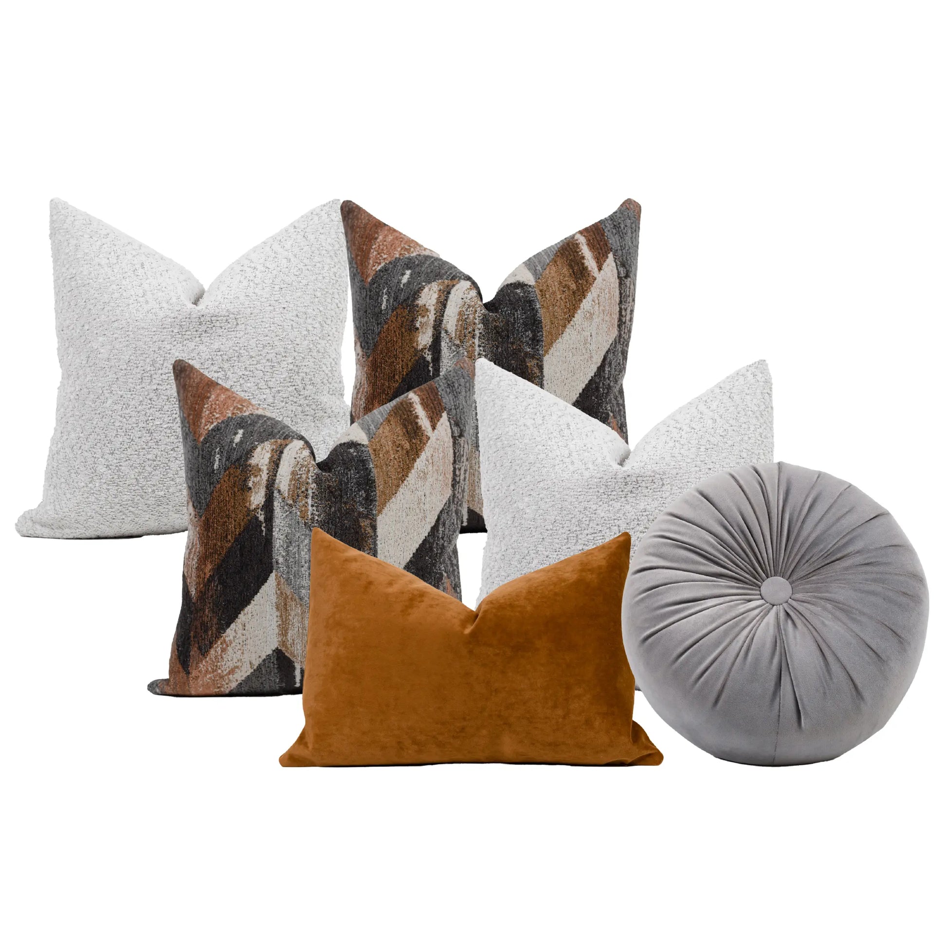 Set 6 Cojines Decorativos A&A Desierto — Neutralidad Terrosa Contemporánea · Interior