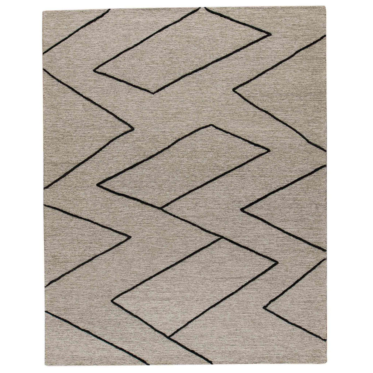 Tapete Decorativo Enora 125N Charcoal / Taupe – Geométrico · Interior