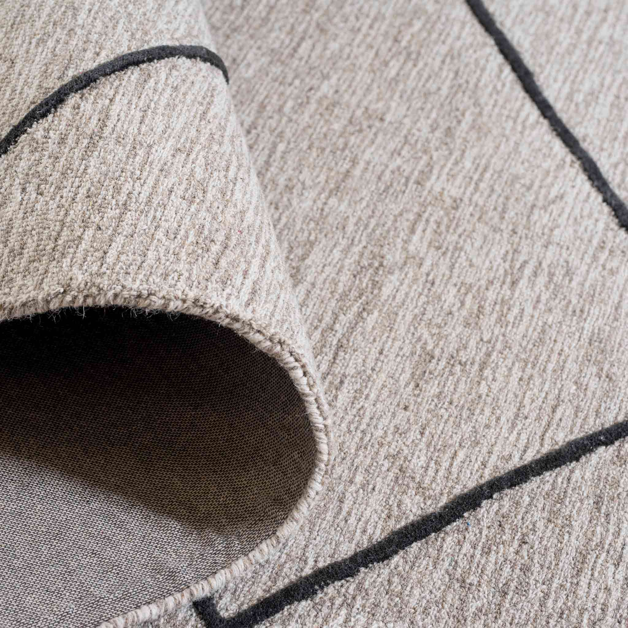 Tapete Decorativo Enora 125N Charcoal / Taupe – Geométrico · Interior