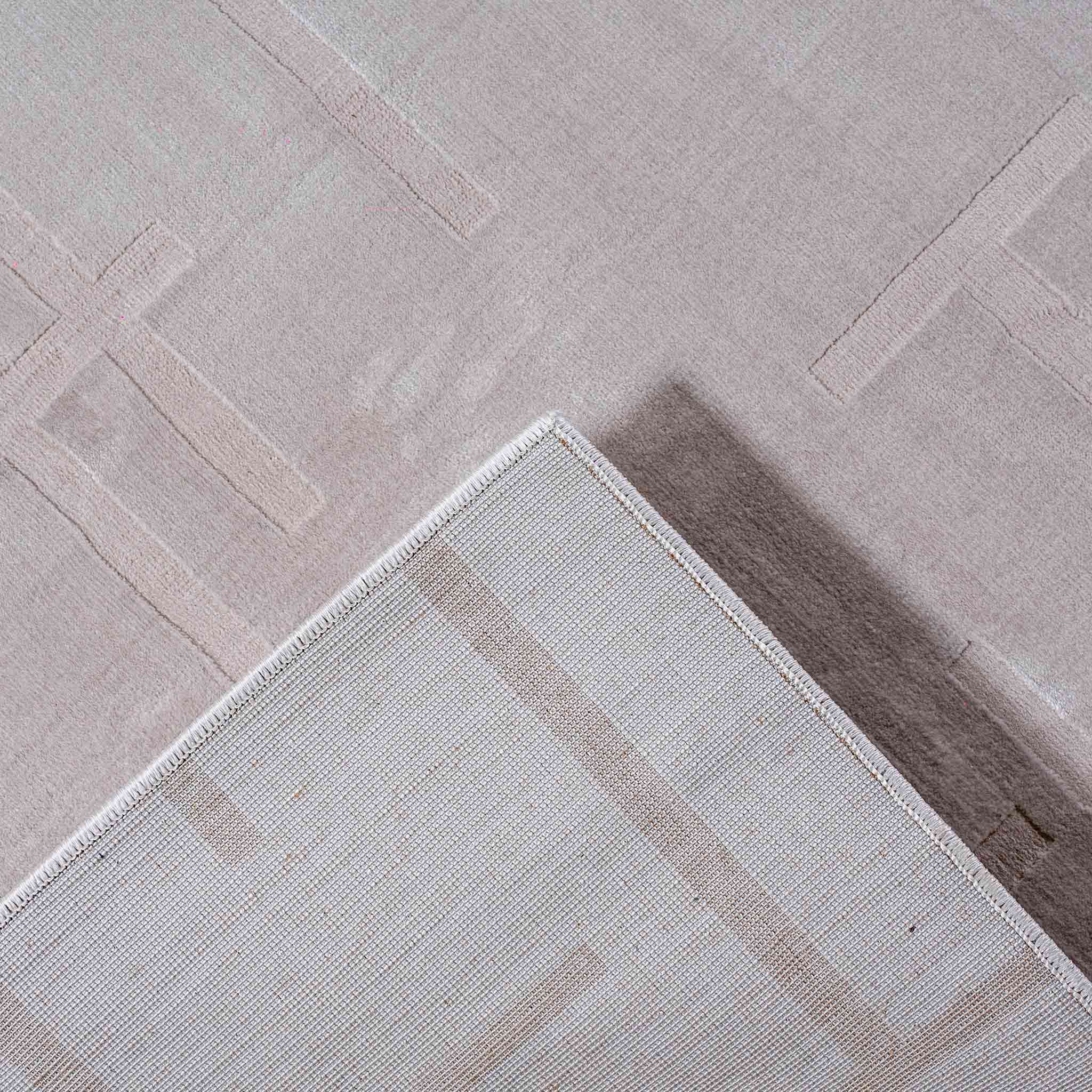 Tapete Decorativo Eren 1045C Beige Claro – Geométrico · Interior