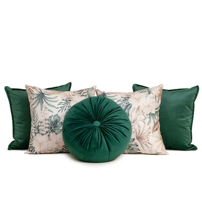 Set 5 Cojines Decorativos A&A Esmeralda — Energía Verde Sofisticada · Interior
