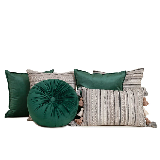 Set 6 Cojines Decorativos A&A Esmeralda — Frescura Vibrante · Interior