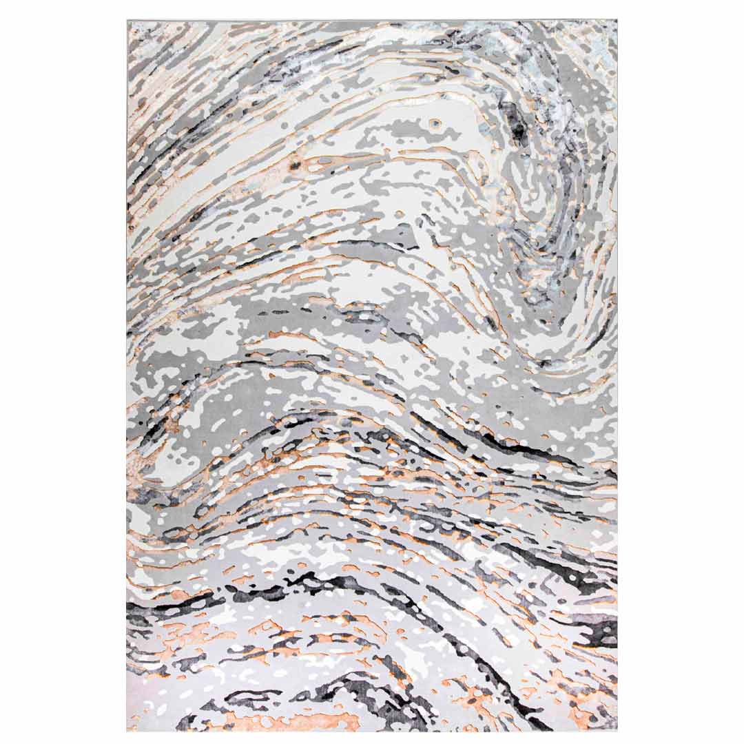 Tapete Decorativo Fatima T2340 Gris / Crema – Abstracto · Interior
