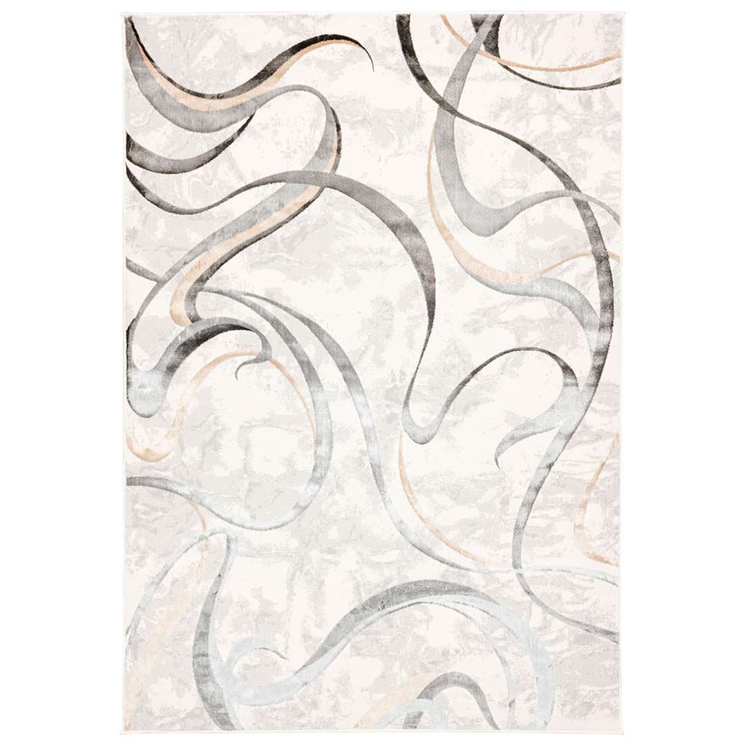 Tapete Decorativo Fatima T2322 Gris / Crema – Abstracto · Interior