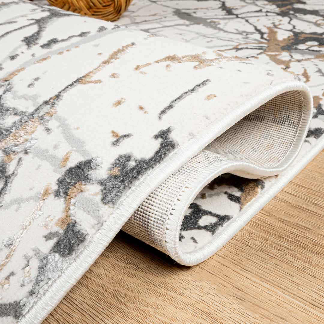Tapete Decorativo Fatima T2323 Gris / Crema – Abstracto · Interior