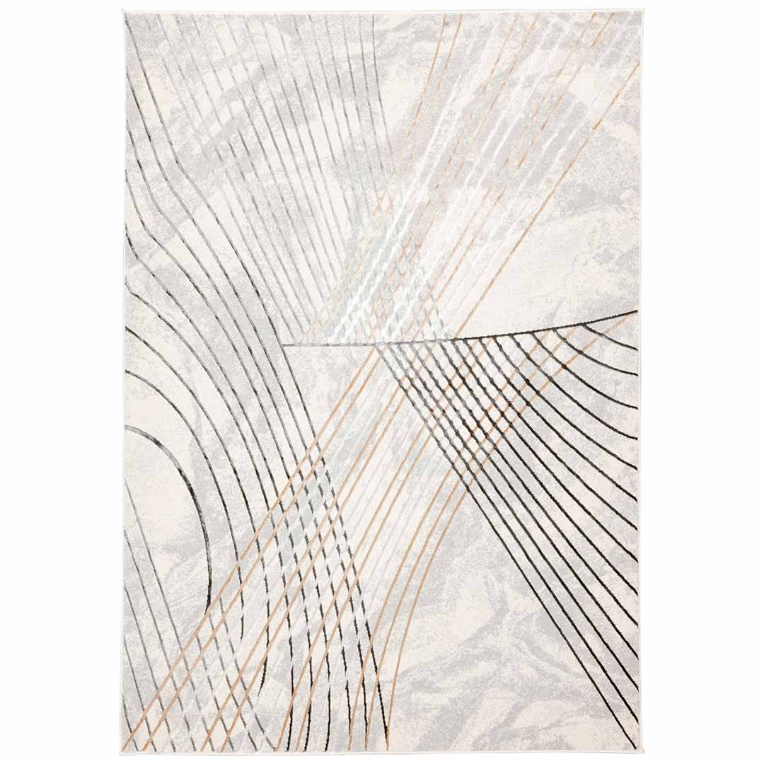 Tapete Decorativo Fatima T2326 Gris / Crema – Geométrico · Interior