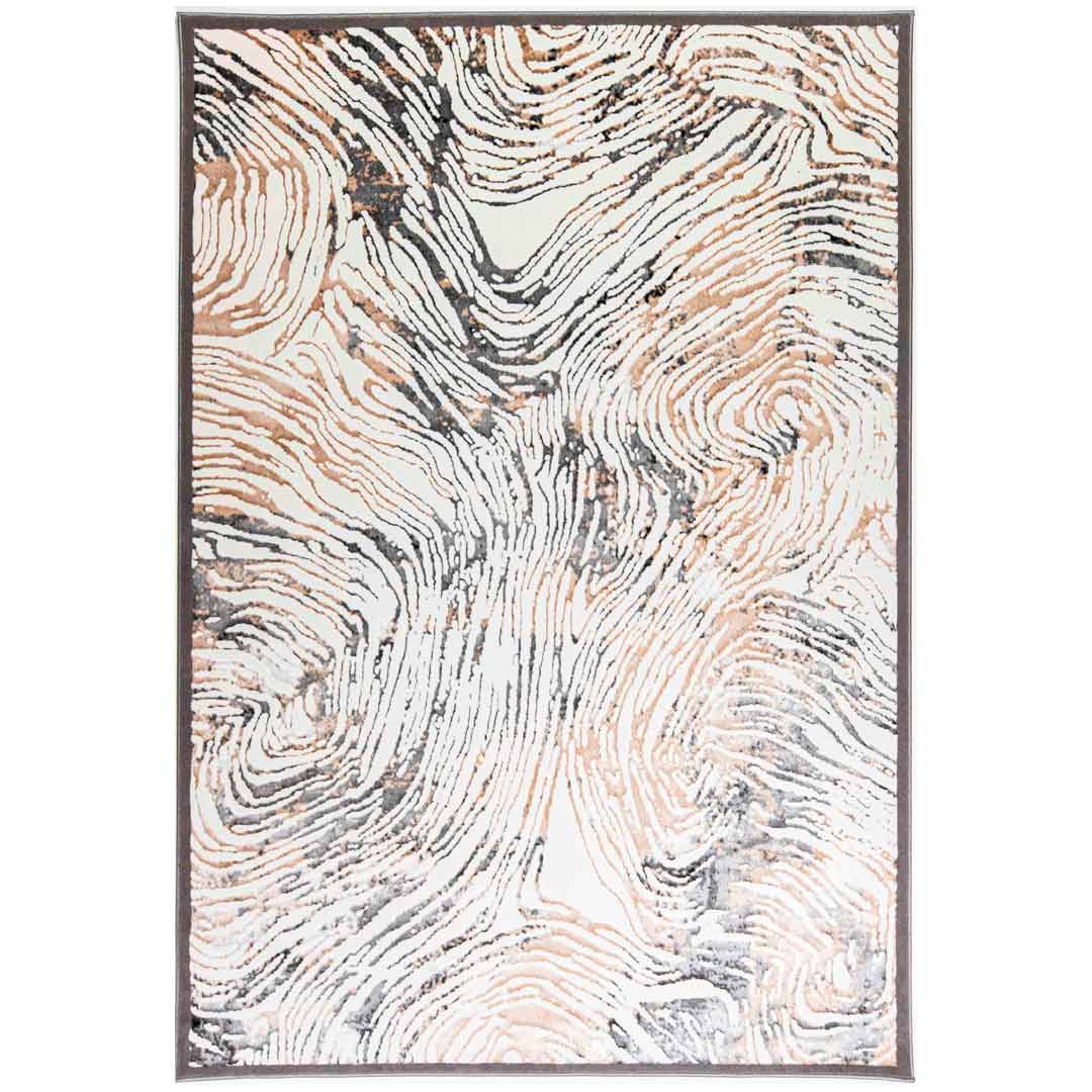 Tapete Decorativo Fatima T2337 Gris / Crema – Abstracto · Interior