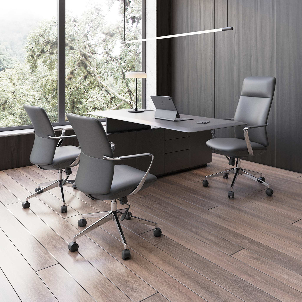 Silla Dirección Fenix OHE-165 Negra – Diseño Ejecutivo con Soporte Ergonómico