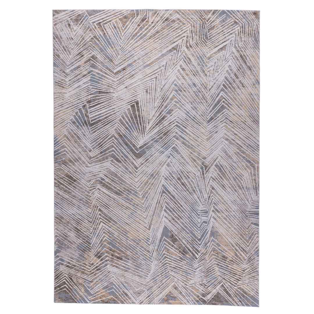 Tapete Decorativo Filiz 1029C Gris / Crema – Geométrico · Interior