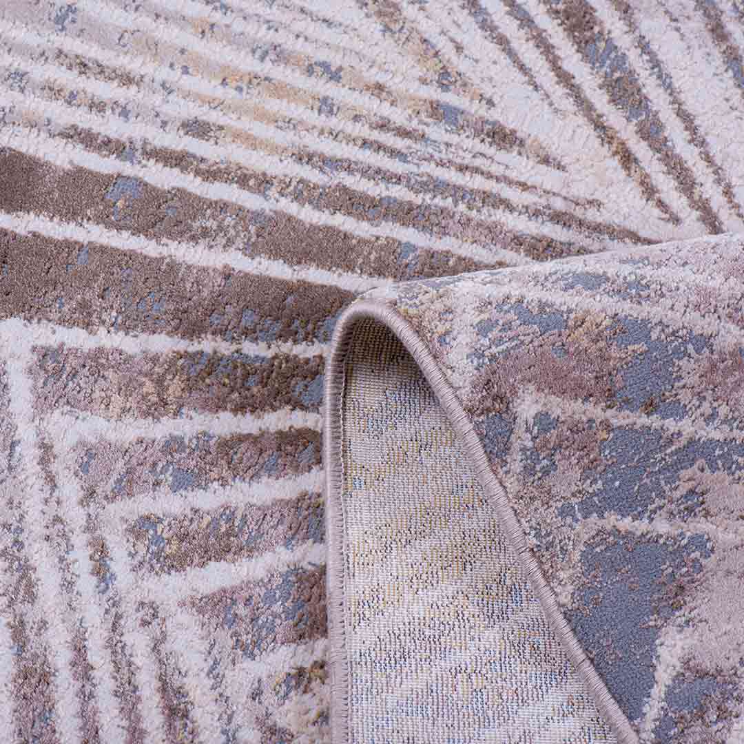 Tapete Decorativo Filiz 1029C Gris / Crema – Geométrico · Interior
