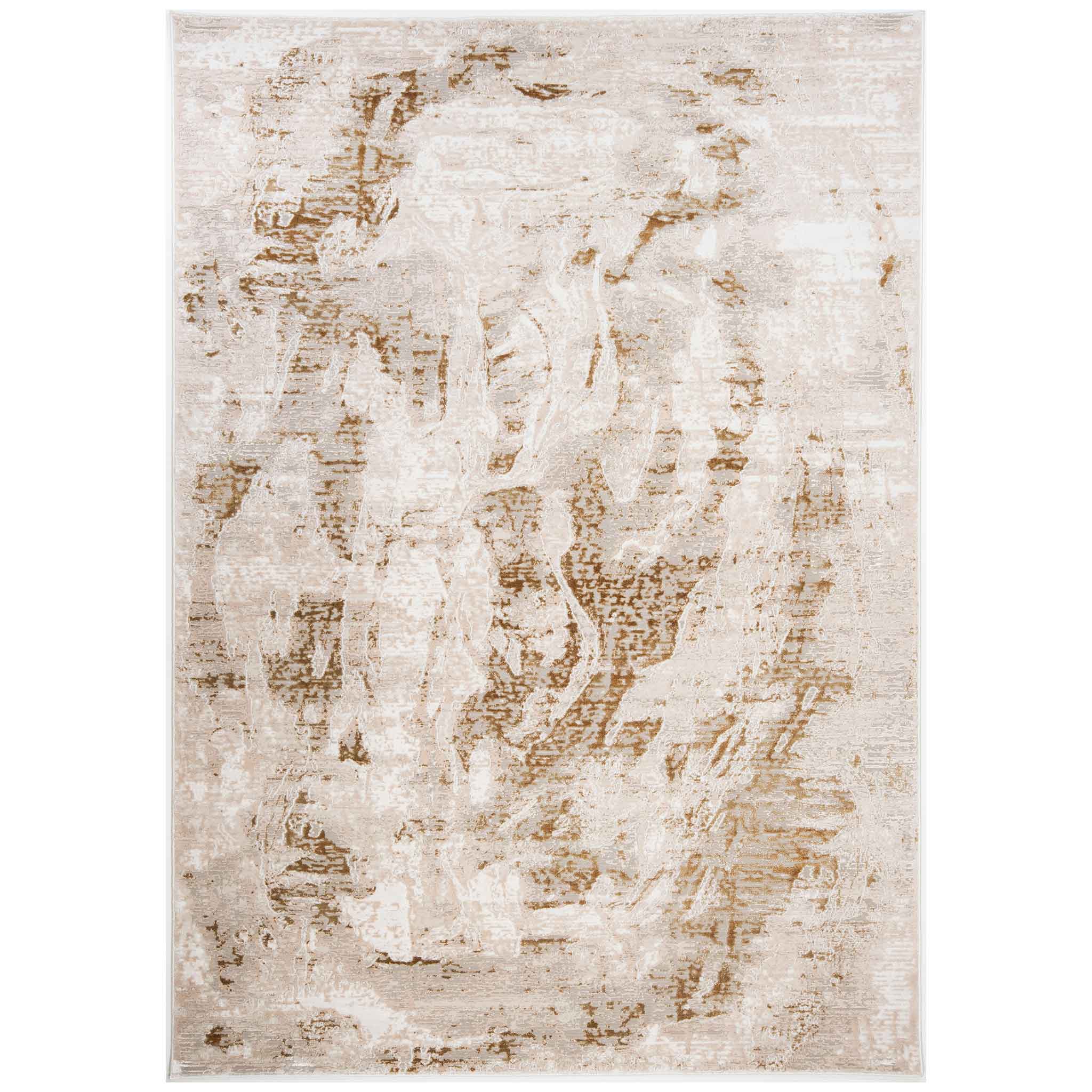 Tapete Decorativo Fiora T2376 Gris / Oro – Abstracto · Interior