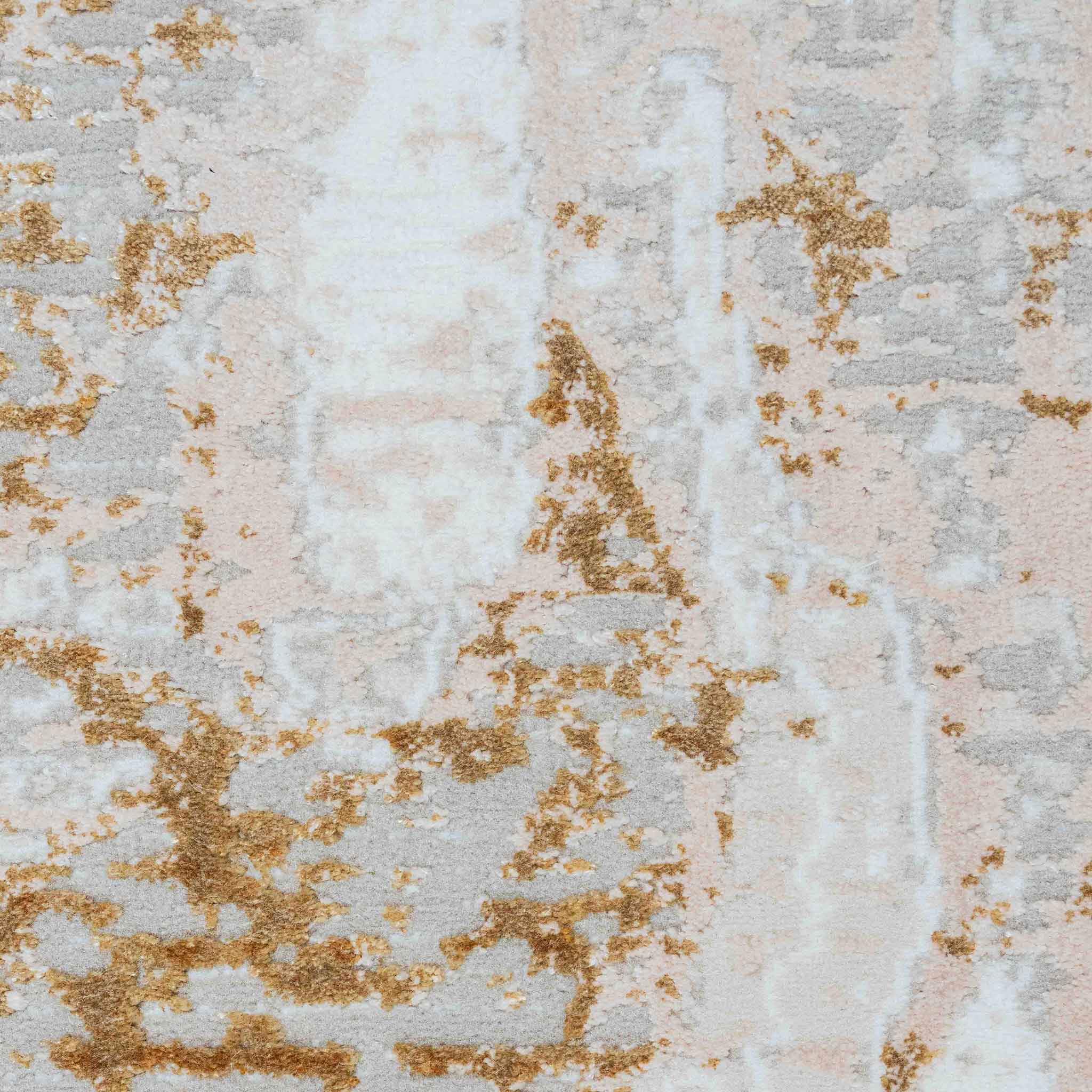 Tapete Decorativo Fiora T2376 Gris / Oro – Abstracto · Interior
