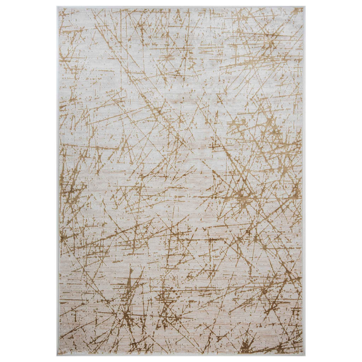 Tapete Decorativo Fiora T2381 Gris / Oro – Abstracto · Interior