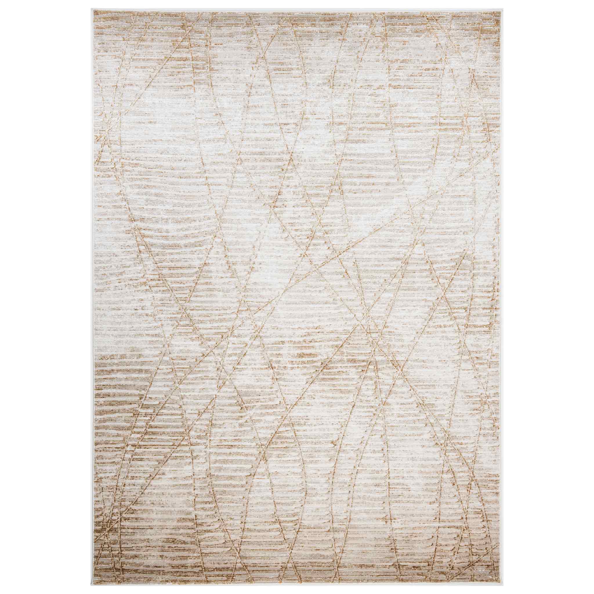 Tapete Decorativo Fiora T2382 Gris / Oro – Geométrico · Interior