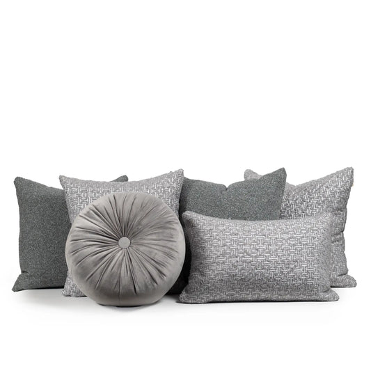 Set 6 Cojines Decorativos A&A Gris — Elegancia Serena · Interior