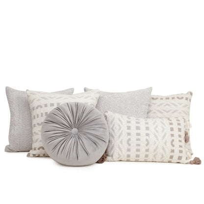 Set 6 Cojines Decorativos A&A Gris — Elegancia Minimalista · Interior