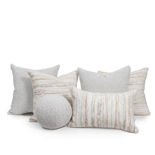 Set 6 Cojines Decorativos A&A Gris — Sofisticación Texturizada · Interior
