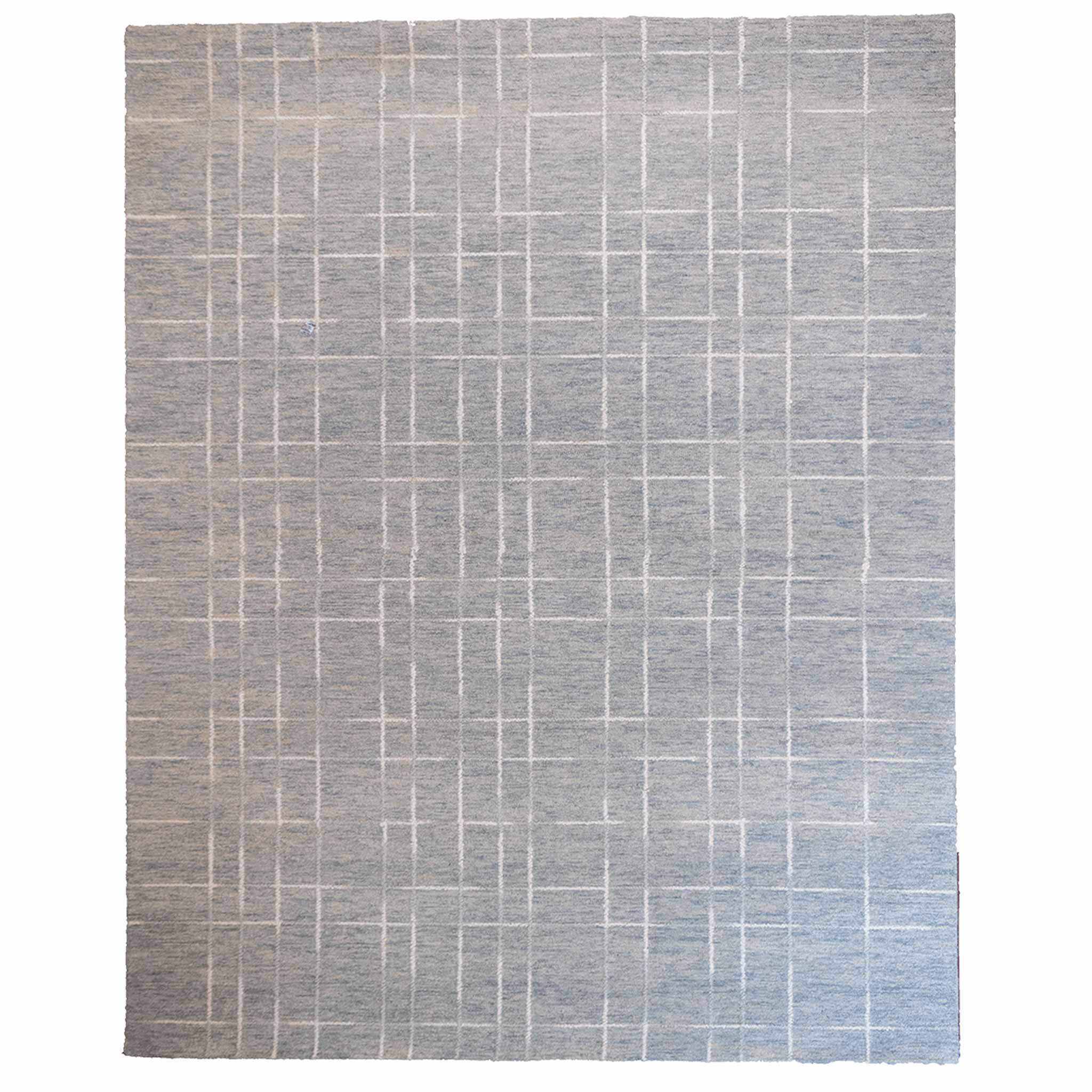 Tapete Decorativo Hadi 138N Gris / Celeste – Geométrico · Interior