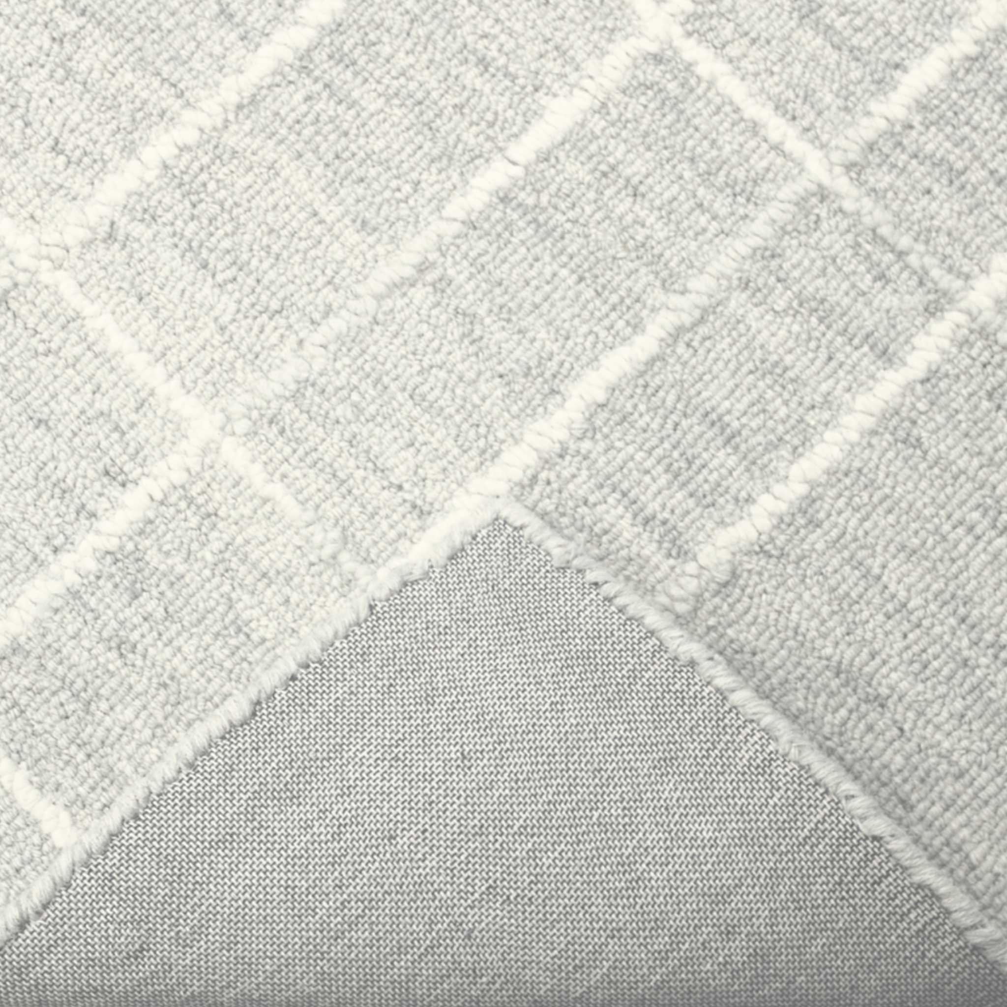 Tapete Decorativo Hadi 138N Gris / Celeste – Geométrico · Interior