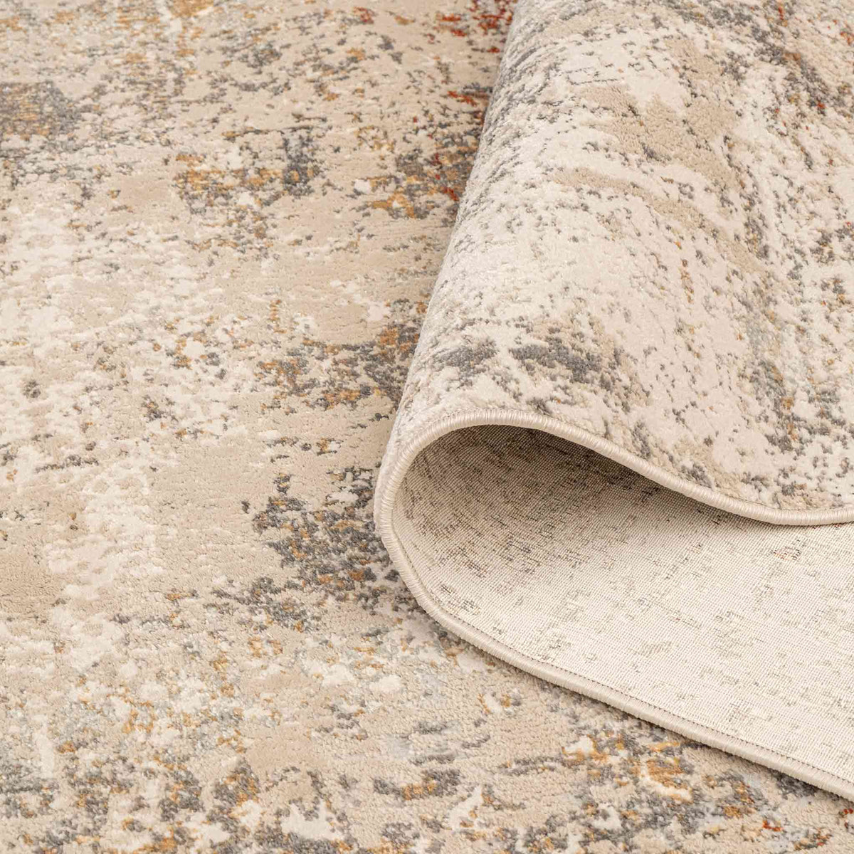 Tapete Decorativo Hatay 1063C Gris / Ocre – Abstracto · Interior