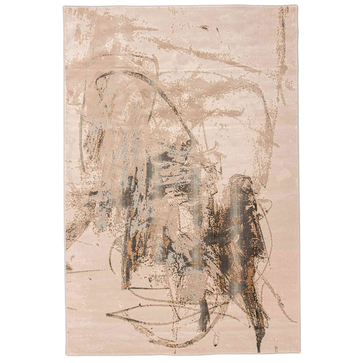 Tapete Decorativo Hatay 1065C Gris / Cobrizo – Abstracto · Interior