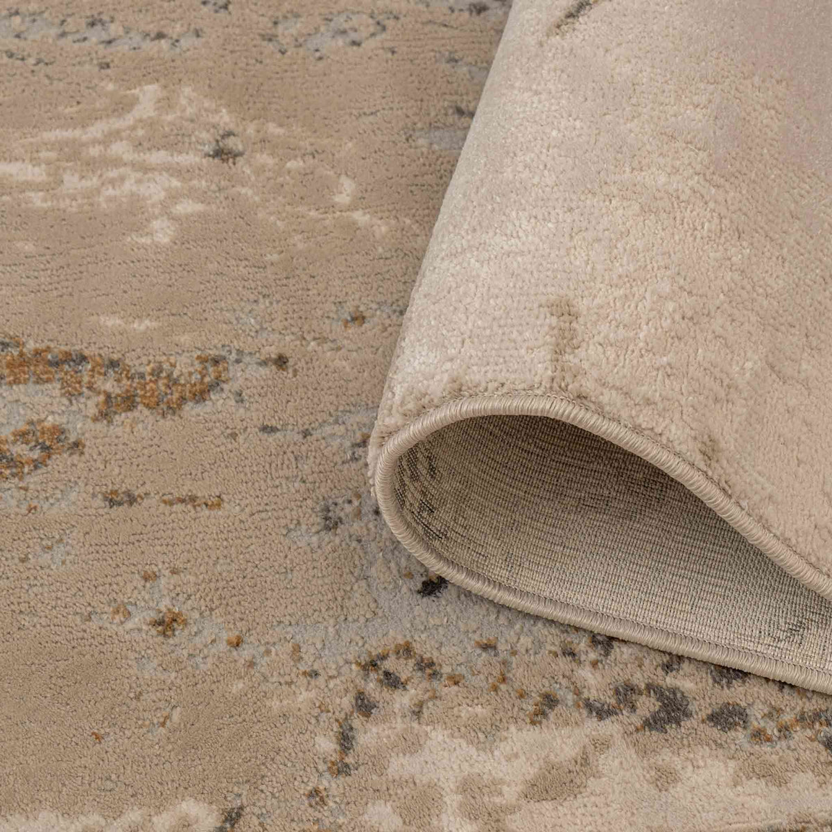 Tapete Decorativo Hatay 1065C Gris / Cobrizo – Abstracto · Interior