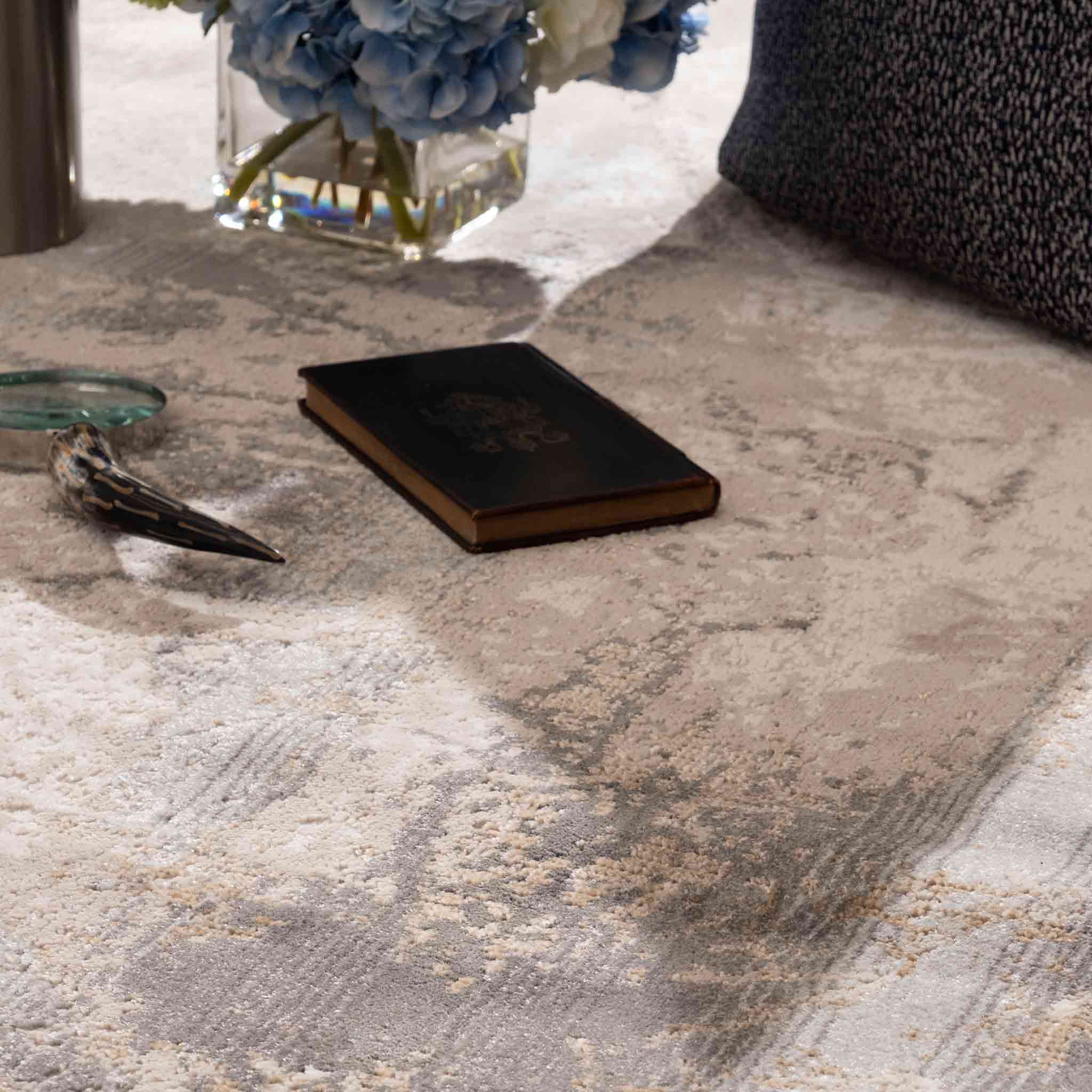 Tapete Decorativo Hatay 1065C Gris / Cobrizo – Abstracto · Interior