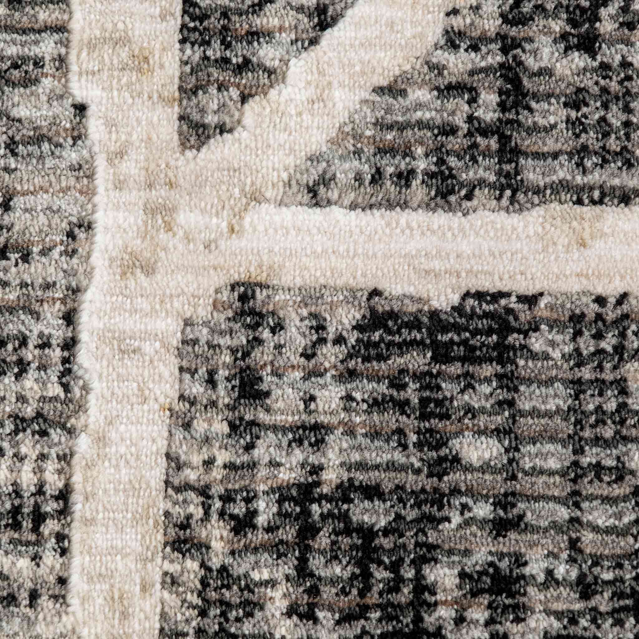 Tapete Decorativo Kale 1091C Gris / Negro – Geométrico · Interior