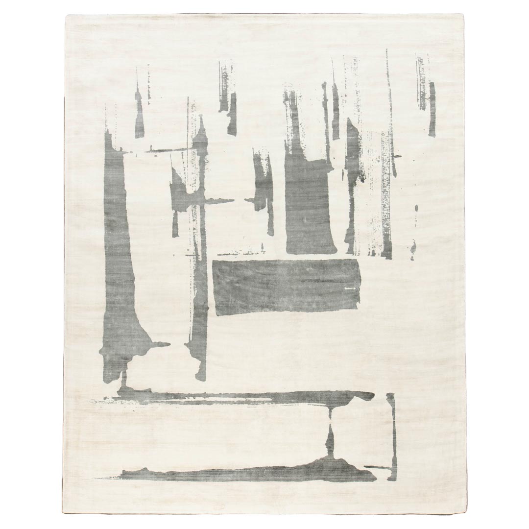 Tapete Decorativo Kova 101N Ivory / Gris Oscuro – Abstracto · Interior