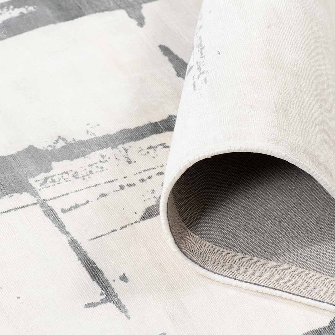 Tapete Decorativo Kova 101N Ivory / Gris Oscuro – Abstracto · Interior