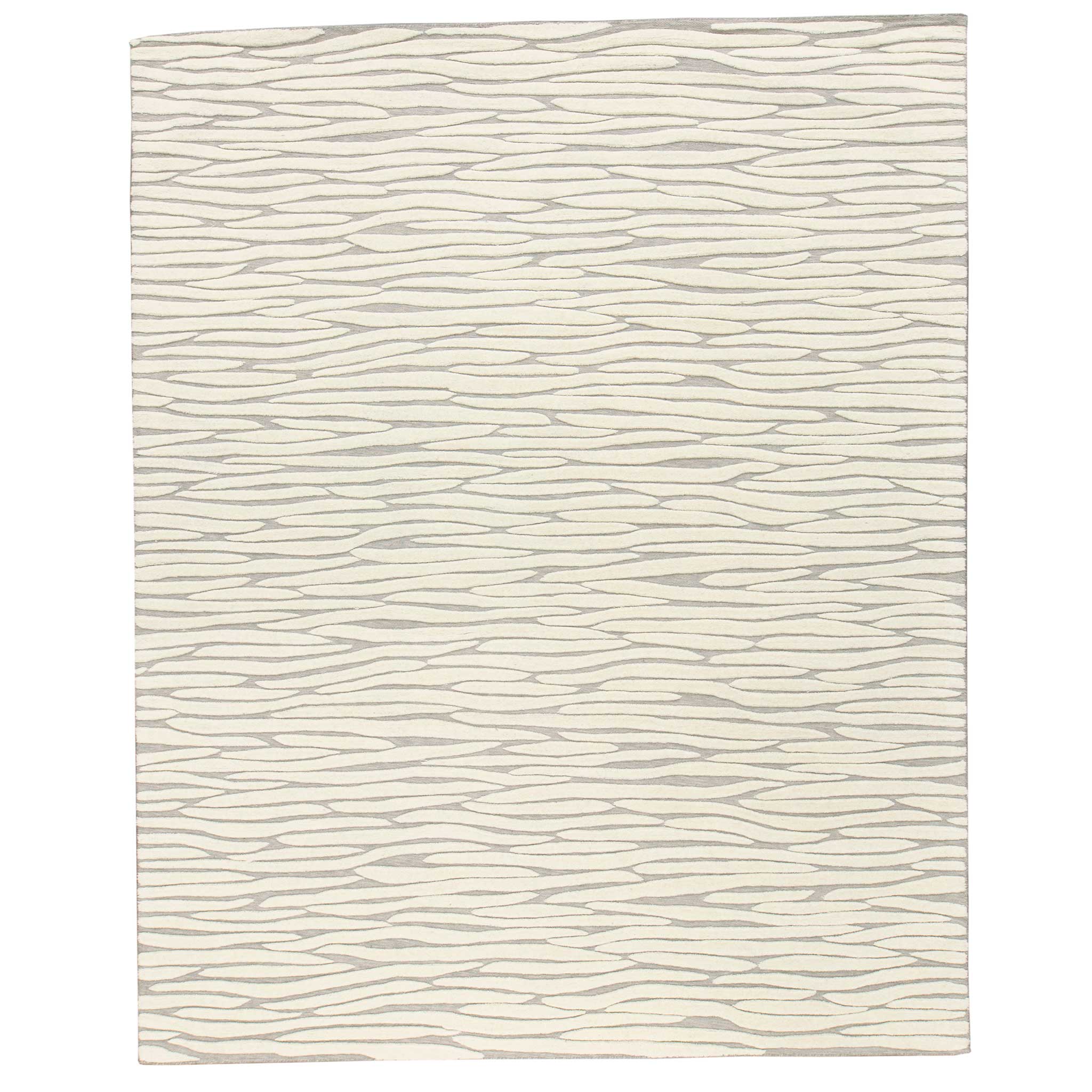 Tapete Decorativo Lena 117N Ivory / Gris – Abstracto · Interior