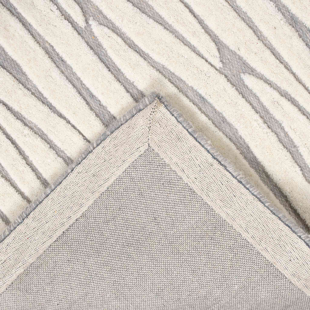 Tapete Decorativo Lena 117N Ivory / Gris – Abstracto · Interior