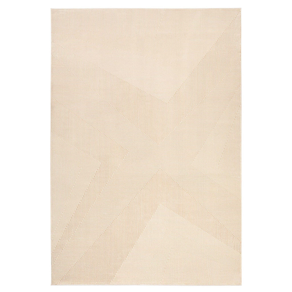 Tapete Decorativo Livia T4066 Crema / Oro – Geométrico · Interior