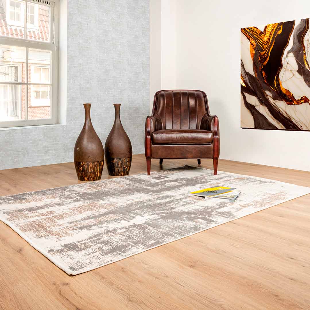 Tapete Decorativo Minori T2293 Crema / Gris – Abstracto · Interior