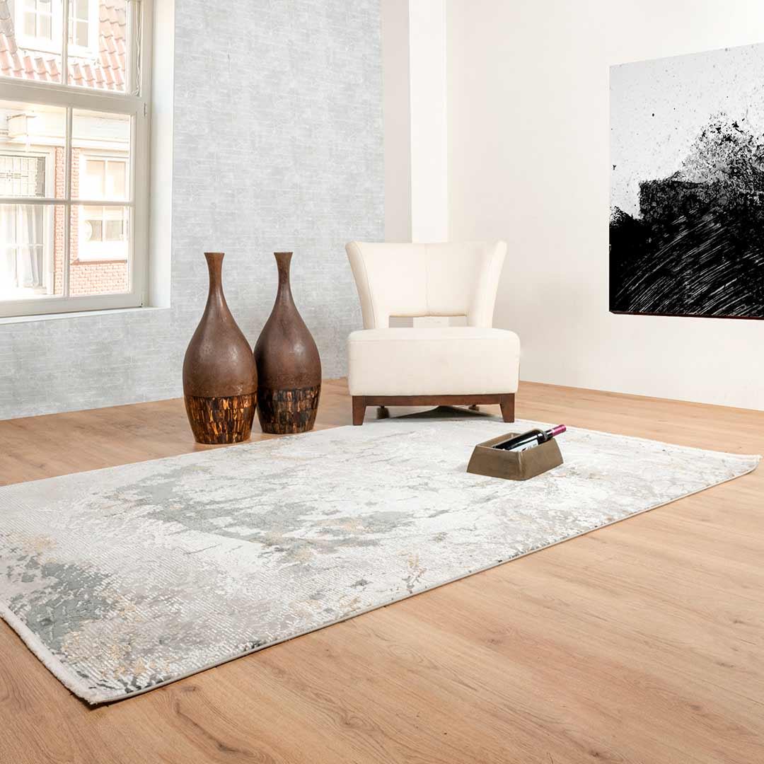Tapete Decorativo Minori T2297 Gris / Gris – Abstracto · Interior