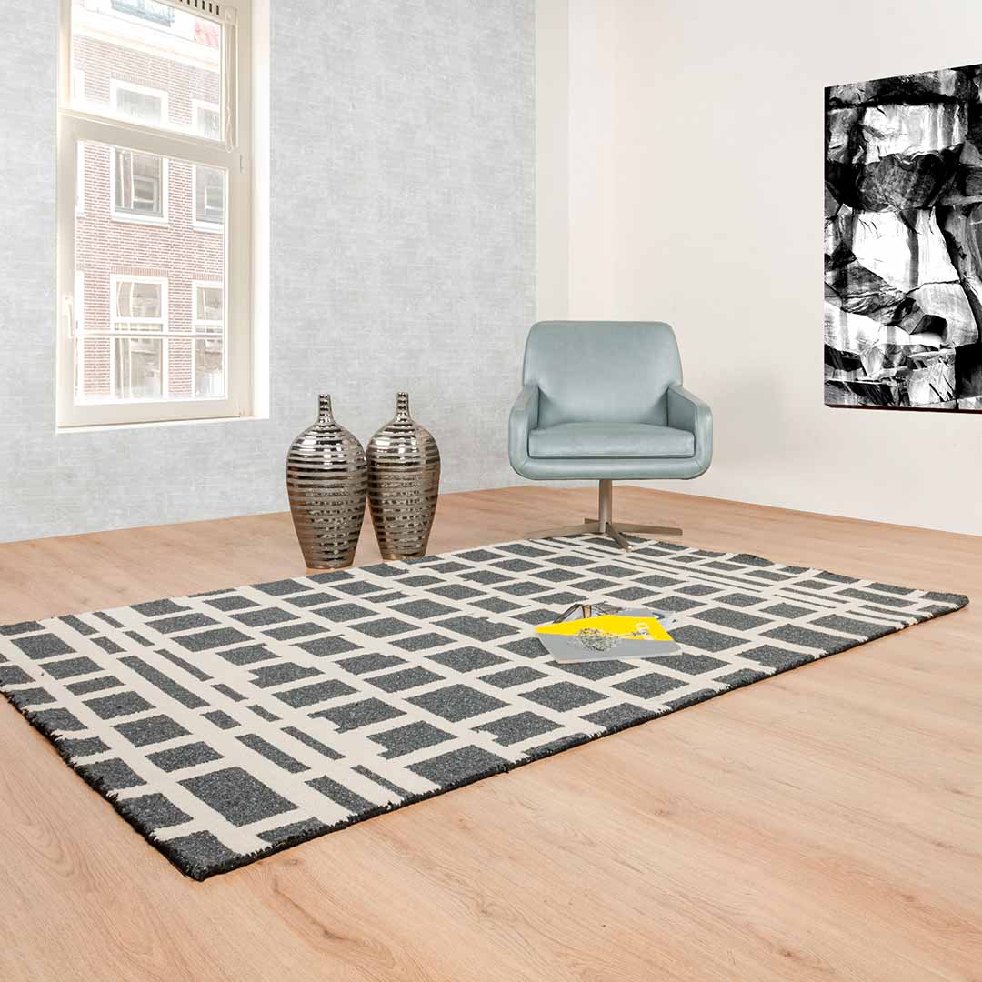 Tapete Decorativo Myra D2019 Gris / Beige – Geométrico · Interior