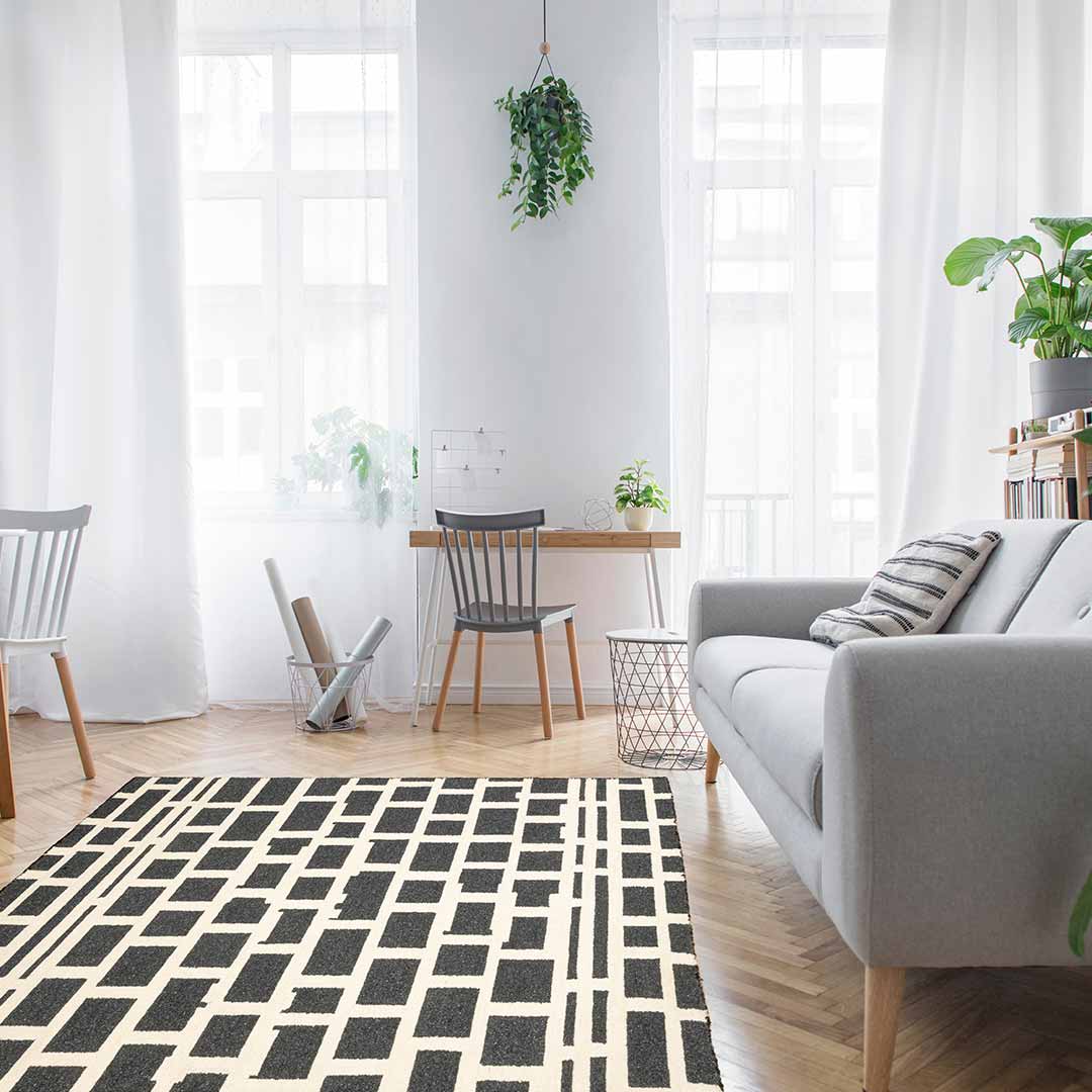 Tapete Decorativo Myra D2019 Gris / Beige – Geométrico · Interior