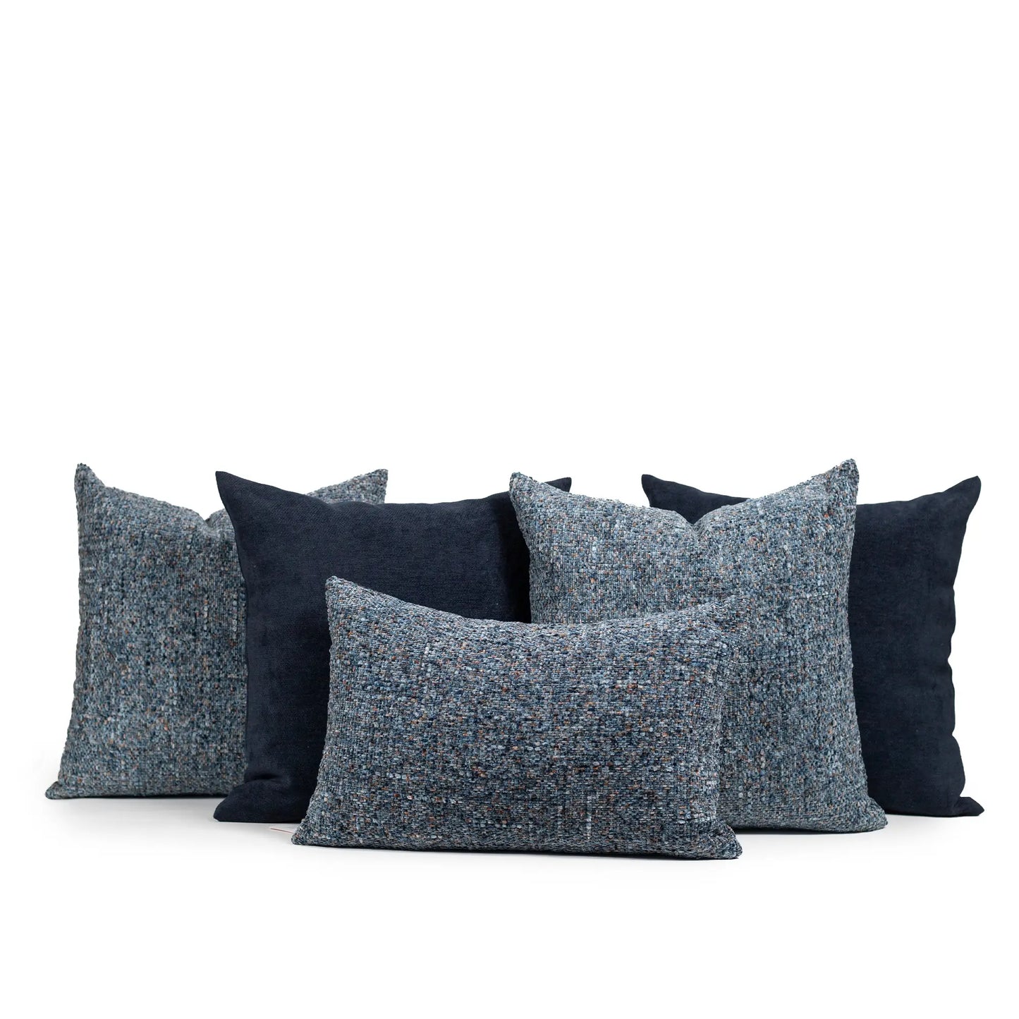 Set 5 Cojines Decorativos A&A Marino — Profundidad Azul Serena · Interior