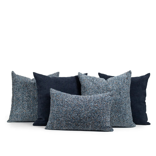 Set 5 Cojines Decorativos A&A Marino — Profundidad Azul Serena · Interior