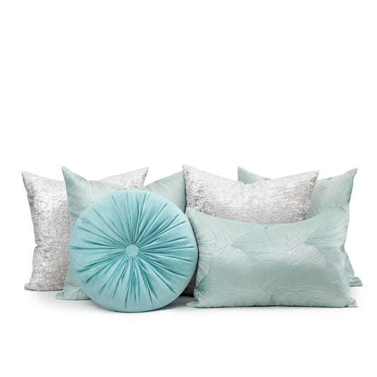 Set 6 Cojines Decorativos A&A Menta — Serenidad Celeste · Interior