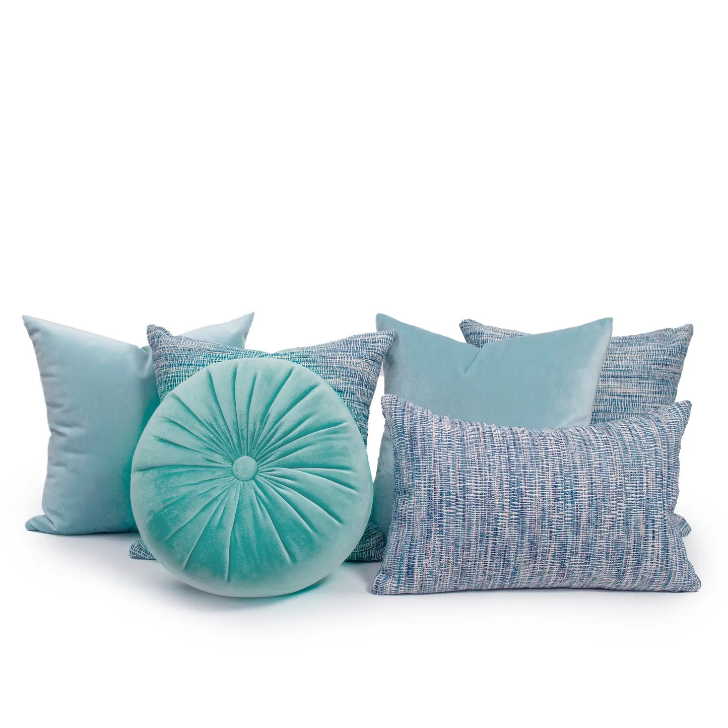 Set 6 Cojines Decorativos A&A Menta — Serenidad Celeste Contemporánea · Interior