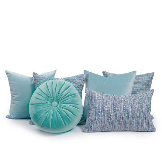 Set 6 Cojines Decorativos A&A Menta — Serenidad Celeste Contemporánea · Interior