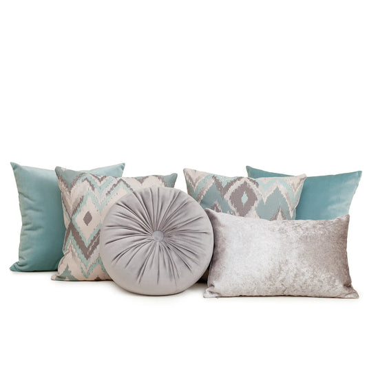 Set 6 Cojines Decorativos A&A Menta — Serenidad Celeste · Interior