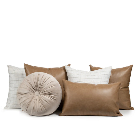 Set 6 Cojines Decorativos A&A Mocha — Calidez Natural Contemporánea · Interior