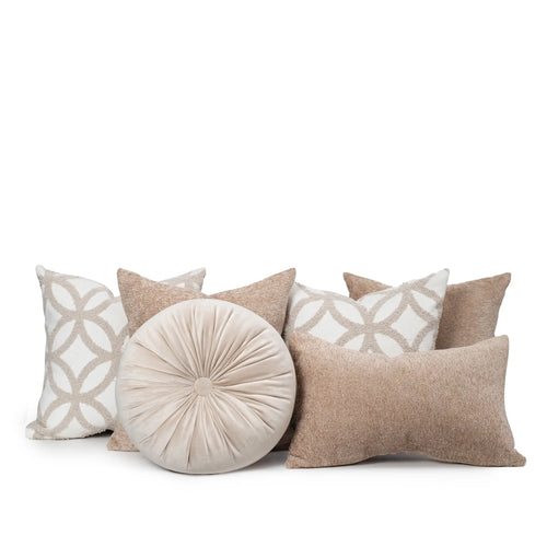 Set 6 Cojines Decorativos A&A Mocha — Calidez Neutra Atemporal · Interior