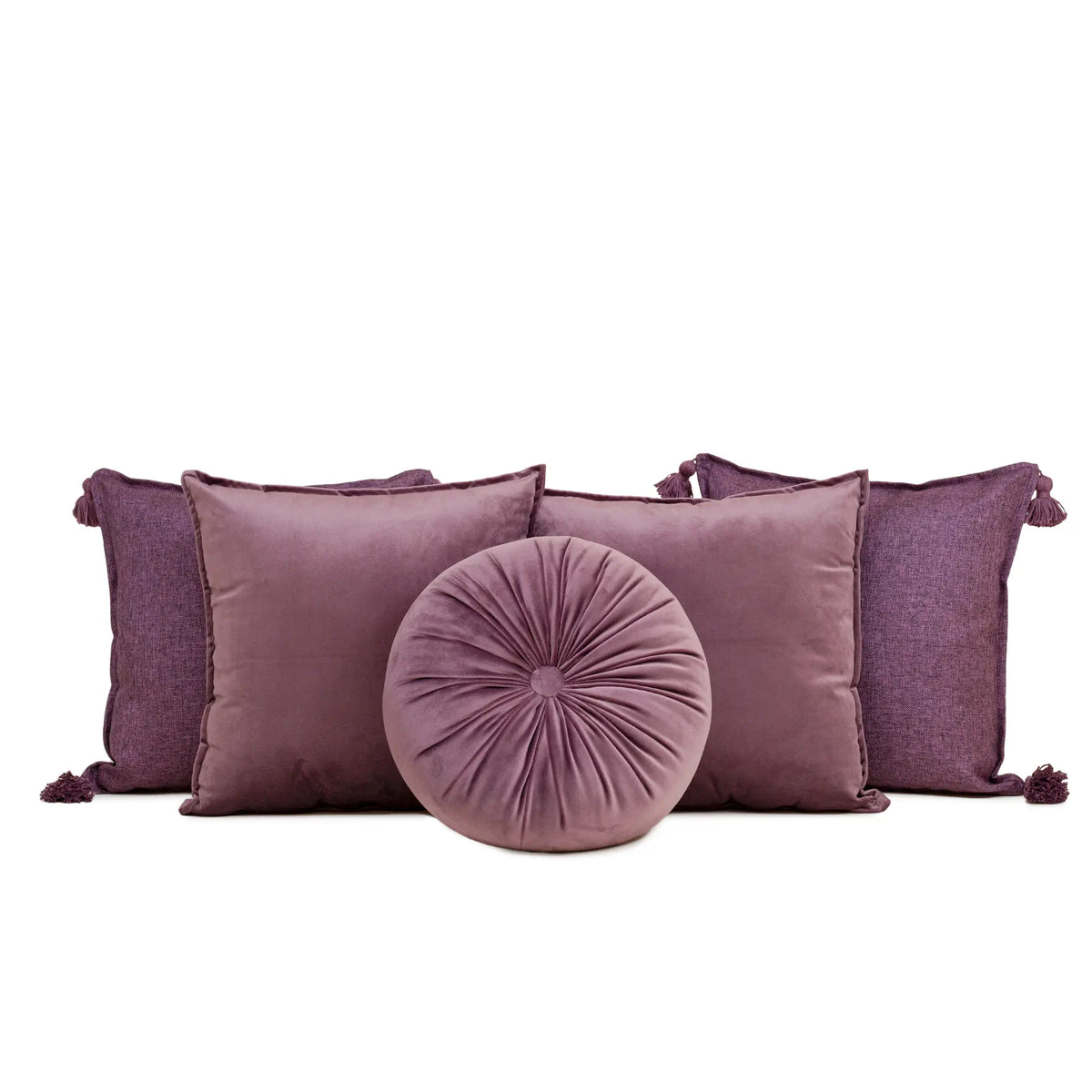 Set 5 Cojines Decorativos A&A Morado — Profundidad Vibrante · Interior